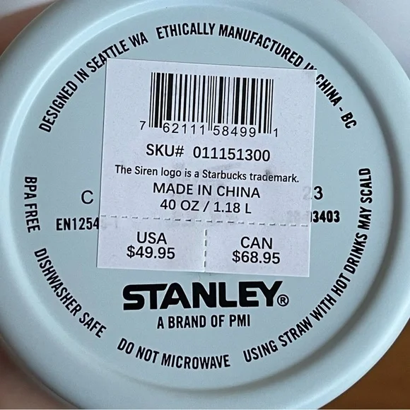 Stanley x Starbucks Spring Blue Tumbler 40oz - Picture 8 of 9